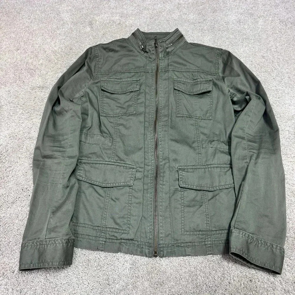 Caslon Jacket Women’s Green Long Sleeve Full Zip Size Medium - Picture 1 of 11
